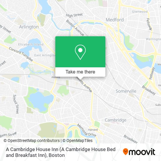 A Cambridge House Inn (A Cambridge House Bed and Breakfast Inn) map