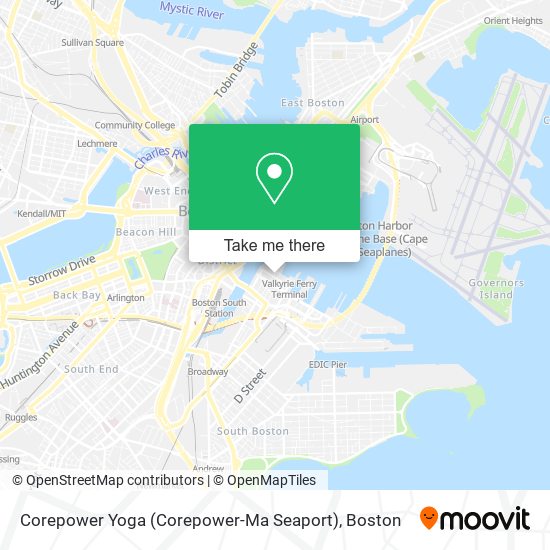 Mapa de Corepower Yoga (Corepower-Ma Seaport)