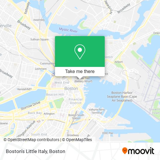 Boston's Little Italy map