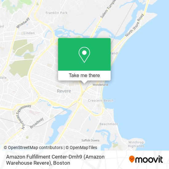 Mapa de Amazon Fulfillment Center-Dmh9 (Amazon Warehouse Revere)