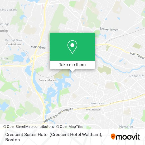 Mapa de Crescent Suites Hotel (Crescent Hotel Waltham)