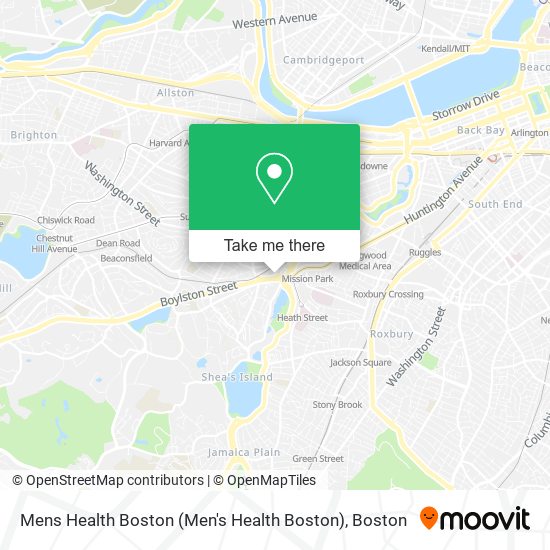 Mapa de Mens Health Boston (Men's Health Boston)