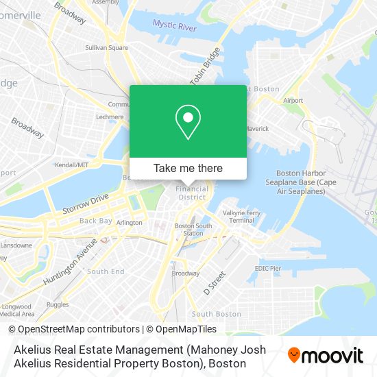 Mapa de Akelius Real Estate Management (Mahoney Josh Akelius Residential Property Boston)