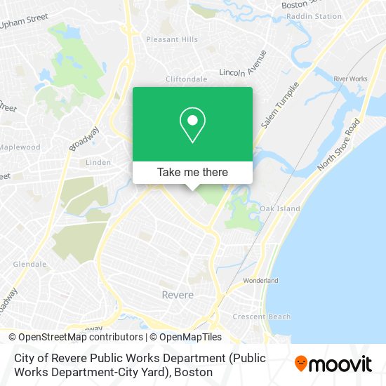 Mapa de City of Revere Public Works Department (Public Works Department-City Yard)