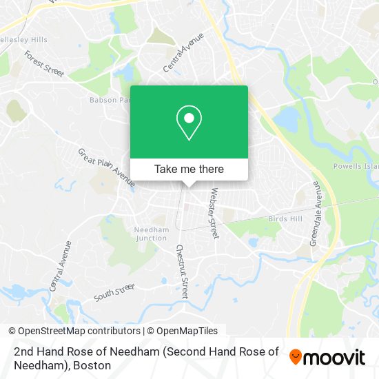 2nd Hand Rose of Needham map