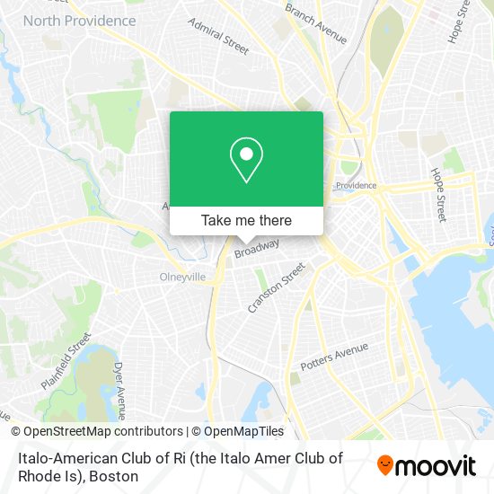 Italo-American Club of Ri (the Italo Amer Club of Rhode Is) map