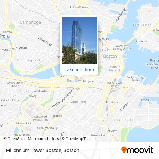 Mapa de Millennium Tower Boston