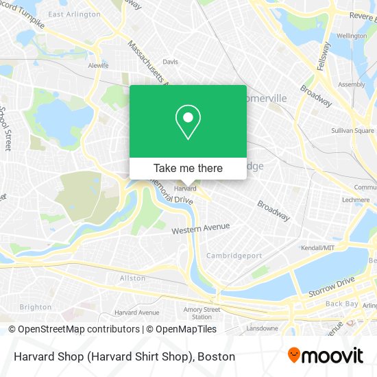Mapa de Harvard Shop (Harvard Shirt Shop)