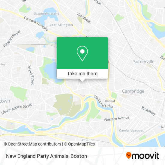 New England Party Animals map