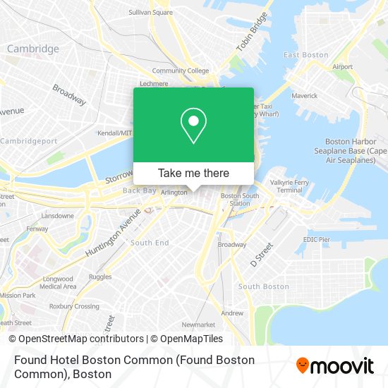 Mapa de Found Hotel Boston Common