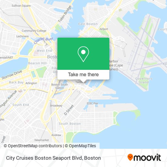 City Cruises Boston Seaport Blvd map