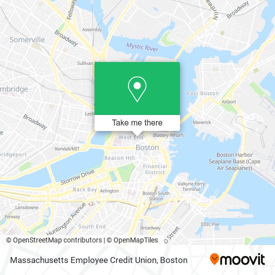 Mapa de Massachusetts Employee Credit Union