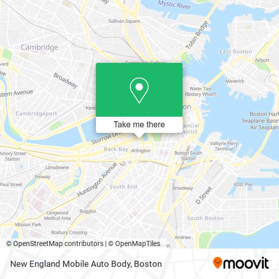 New England Mobile Auto Body map