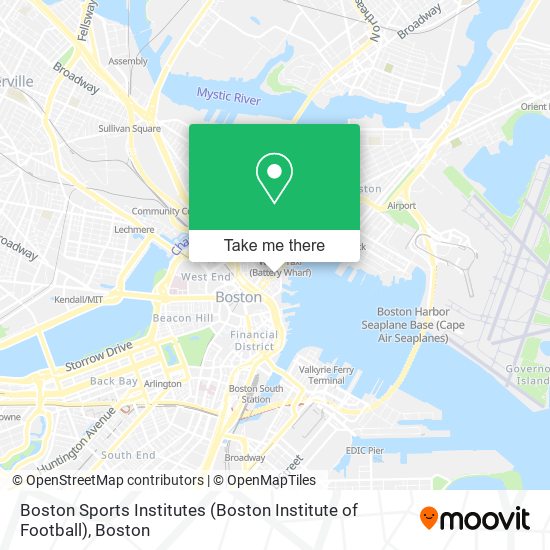 Mapa de Boston Sports Institutes (Boston Institute of Football)