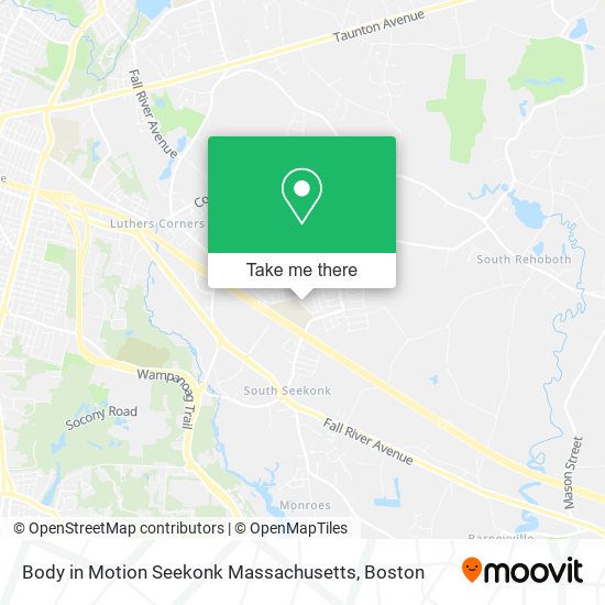 Mapa de Body in Motion Seekonk Massachusetts