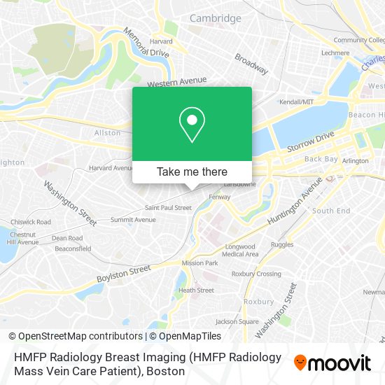 Mapa de HMFP Radiology Breast Imaging (HMFP Radiology Mass Vein Care Patient)