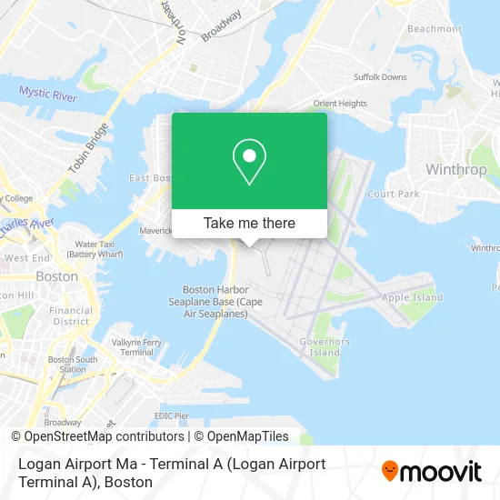 Logan Airport Ma - Terminal A map