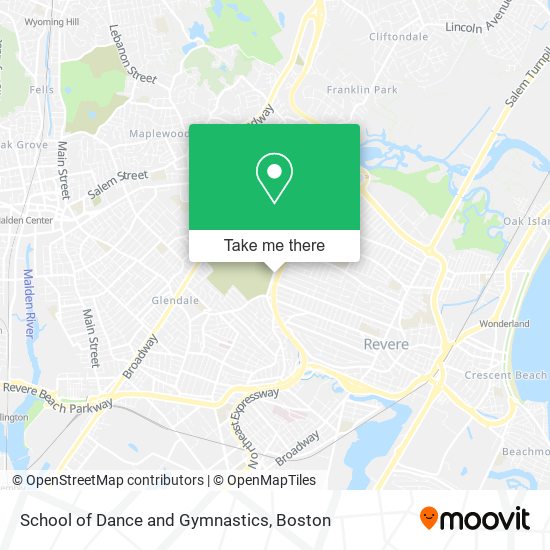 School of Dance and Gymnastics map