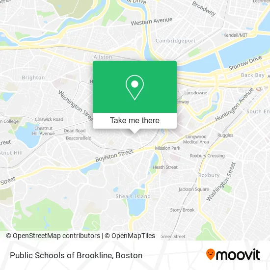 Public Schools of Brookline map