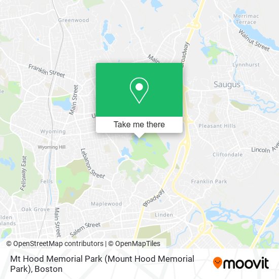 Mt Hood Memorial Park map