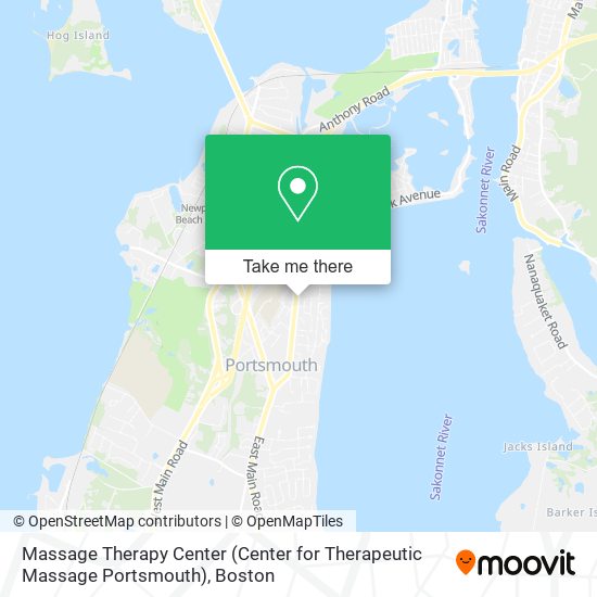 Mapa de Massage Therapy Center (Center for Therapeutic Massage Portsmouth)
