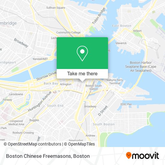Boston Chinese Freemasons map