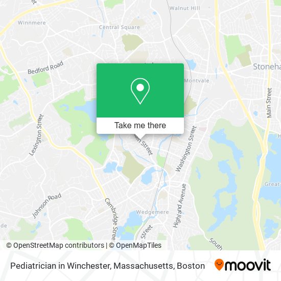 Mapa de Pediatrician in Winchester, Massachusetts