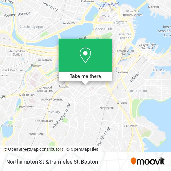 Northampton St & Parmelee St map