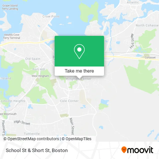 School St & Short St map