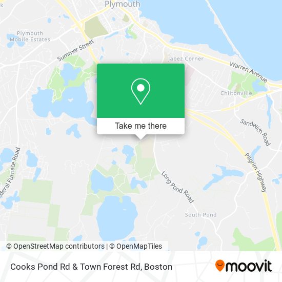 Cooks Pond Rd & Town Forest Rd map