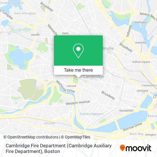 Mapa de Cambridge Fire Department
