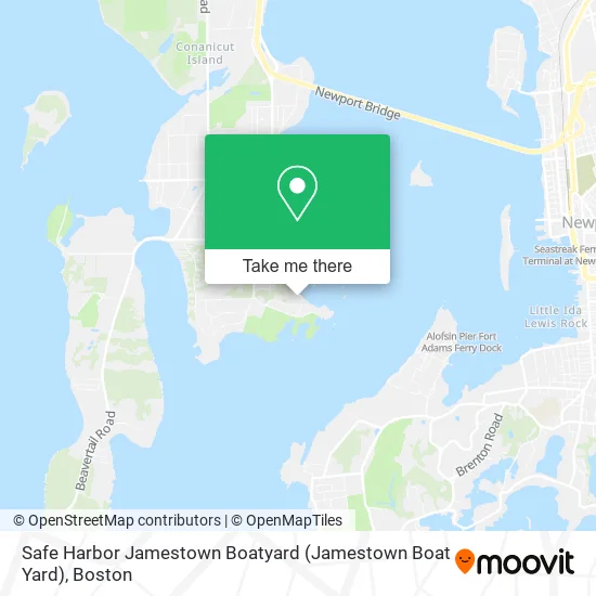 Safe Harbor Jamestown Boatyard (Jamestown Boat Yard) map