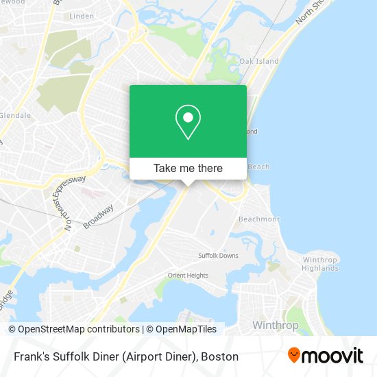 Mapa de Frank's Suffolk Diner (Airport Diner)