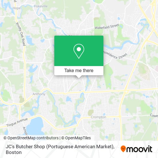 Mapa de JC's Butcher Shop (Portuguese American Market)