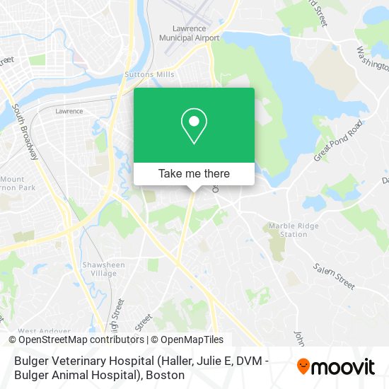 Mapa de Bulger Veterinary Hospital (Haller, Julie E, DVM - Bulger Animal Hospital)