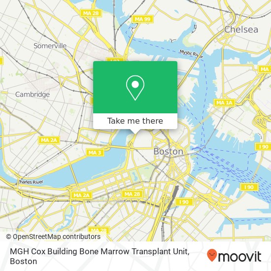 Mapa de MGH Cox Building Bone Marrow Transplant Unit