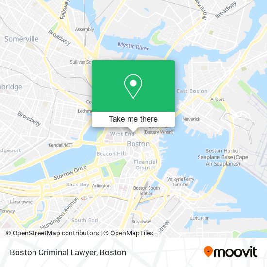 Mapa de Boston Criminal Lawyer