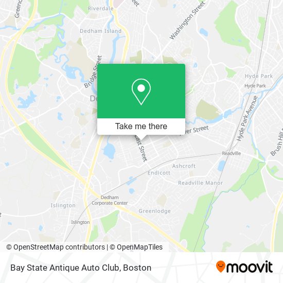 Bay State Antique Auto Club map