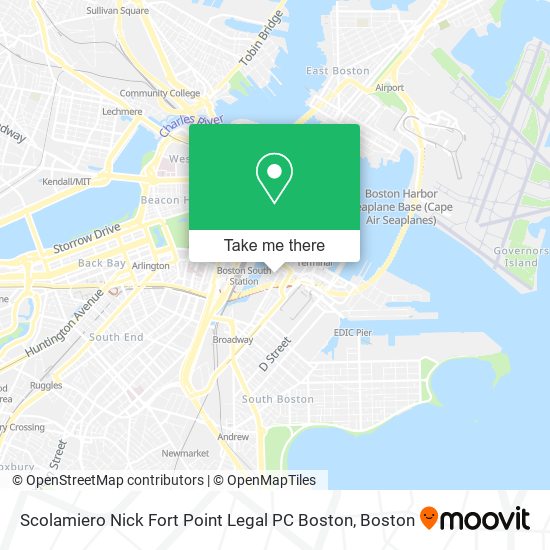 Mapa de Scolamiero Nick Fort Point Legal PC Boston