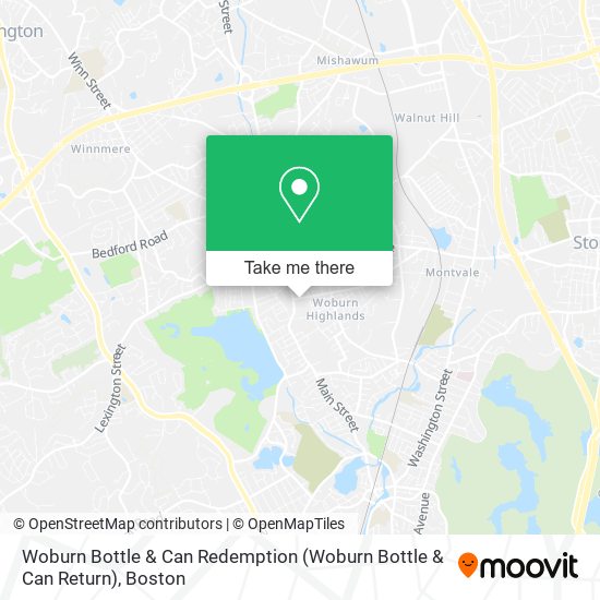 Mapa de Woburn Bottle & Can Redemption