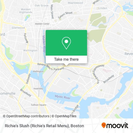 Mapa de Richie's Slush (Richie's Retail Menu)