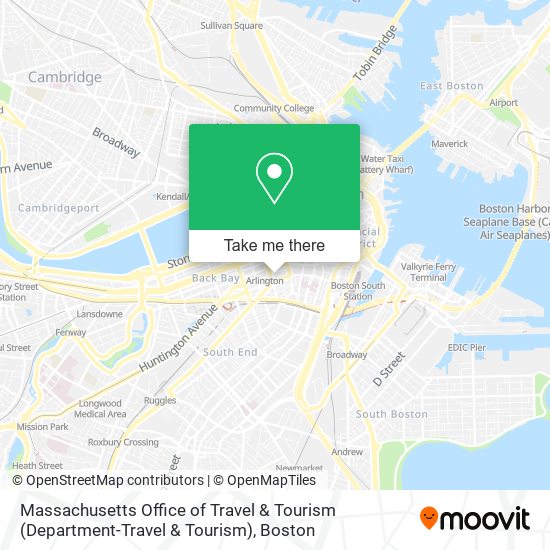 Massachusetts Office of Travel & Tourism (Department-Travel & Tourism) map