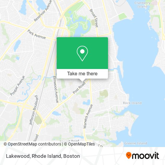 Lakewood, Rhode Island map