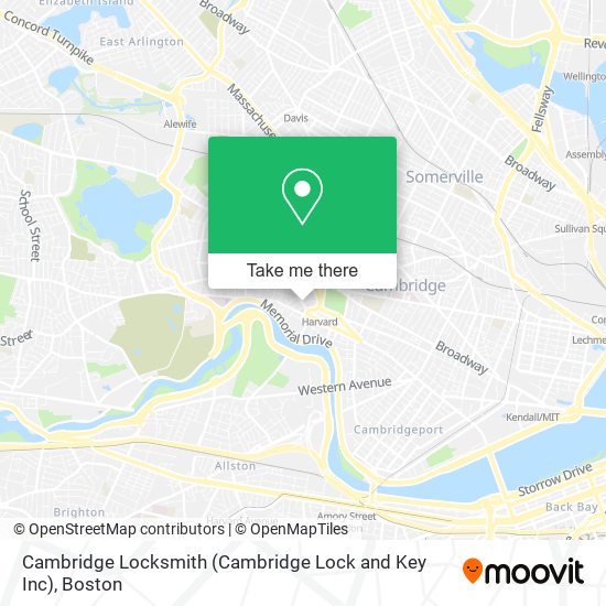 Cambridge Locksmith (Cambridge Lock and Key Inc) map