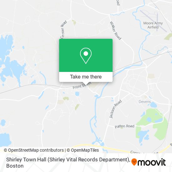 Shirley Town Hall (Shirley Vital Records Department) map