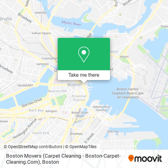 Mapa de Boston Movers (Carpet Cleaning - Boston-Carpet-Cleaning.Com)
