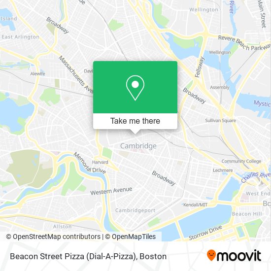 Beacon Street Pizza (Dial-A-Pizza) map