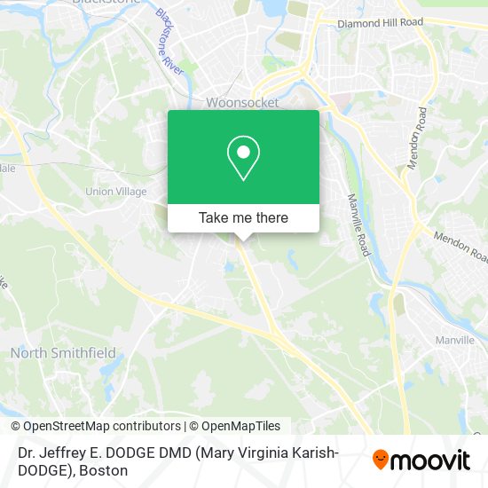 Dr. Jeffrey E. DODGE DMD (Mary Virginia Karish-DODGE) map