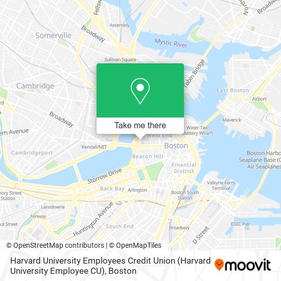 Harvard University Employees Credit Union (Harvard University Employee CU) map