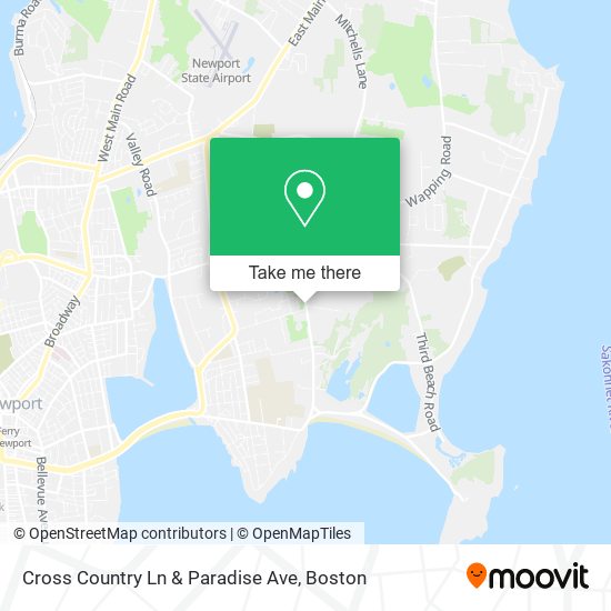Cross Country Ln & Paradise Ave map